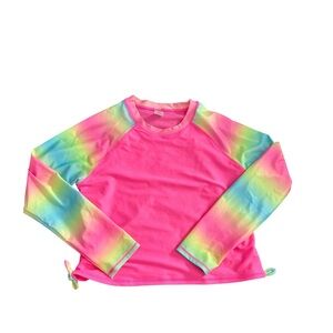 NWT Rash Guard Long Sleeve Swim Top Girls Plus Size XXL 20.5